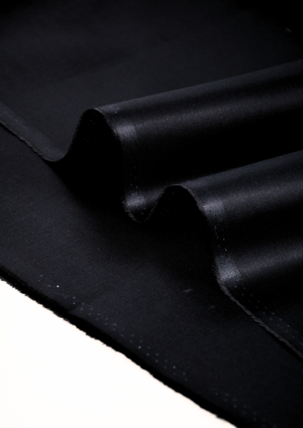 ECOF Jet Black Cotton Fabric – Premium, Soft, and Timelessly Elegant