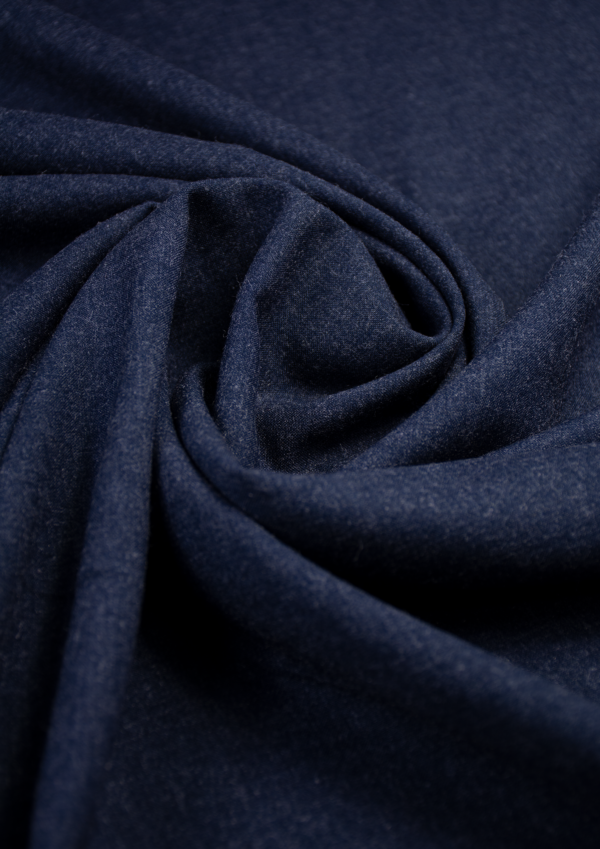 ECOF NAVY BLUE WOOL FABRIC